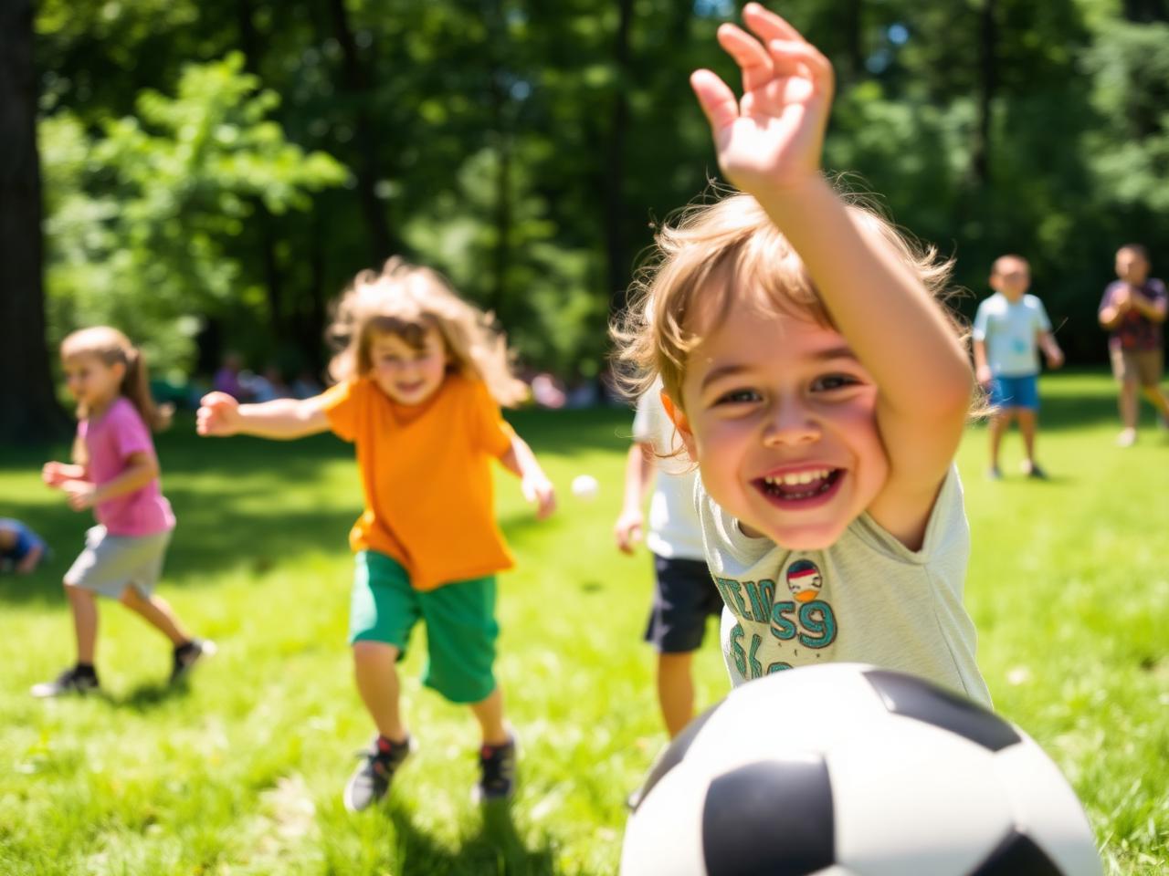 Bambini che giocano all'aperto